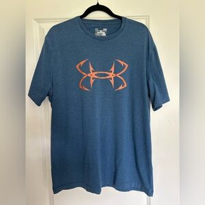 Under Armour Blue Shirt with Orange Logo